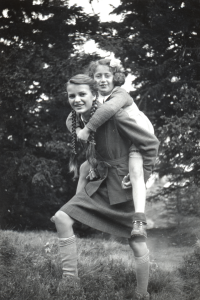 Olga with her foster sister, Elsbeth